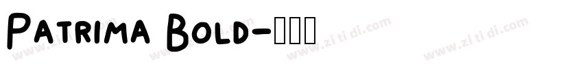 Patrima Bold字体转换
